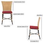 Jogo Cadeira De Jantar Em Alumínio E Fibra Estofado Impermeav