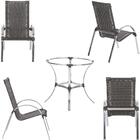 Jogo Cadeiras 3un E Mesa Sem Tampo Garden Para Jardim Area Va