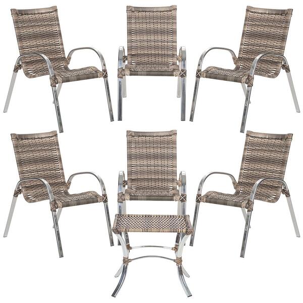 Jogo Cadeiras 6un E Mesa De Centro Colombia Para Edicula Jard