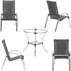 Jogo Cadeiras 6un E Mesa Sem Tampo Garden Para Jardim Area Va