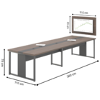 Jogo Cadeiras E Mesa Com Painel Rodes Freijó Preto