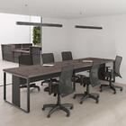 Jogo Cadeiras E Mesa De Escritório Cairo Freijó Preto