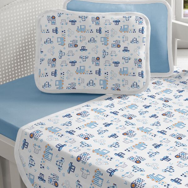 Jogo Cama Baby Estampado Vivaldi Azul Un