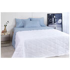 Jogo Cama Casal Buddemeyer 180 Fios Basic Percalle Azul 017