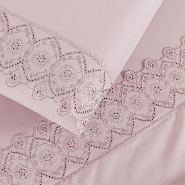 Jogo Cama Casal Cherry Bordado Inglês 4pç 100% Poliéster - Ro