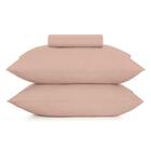 Jogo Cama De Simples Altenburg 3pc Liso Toque Acetinado Rosa