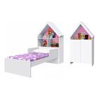 Jogo Cama E Cômoda Infantil Casa Branco