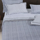 Jogo Cama King Buddemeyer 180 Fios Percalle Grid Cinza