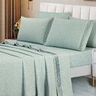 Jogo Cama Lençol Alba Queen Detalhes Plissados Percal 300 Fio