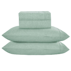 Jogo Cama Lençol Alba Queen Detalhes Plissados Percal 300 Fio