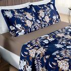 Jogo Cama Lençol Amaranto Casal Estampado 180 Fios 4 Peças -