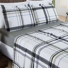 Jogo Cama Lençol Amaranto Casal Estampado 180 Fios 4 Peças -