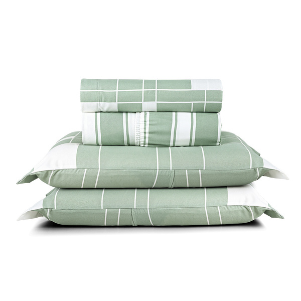 Jogo Cama Lençol Belle King 400 Fios Estampado 4 Peças Quadri