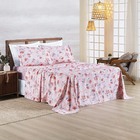 Jogo Cama Lençol Belle Queen 400 Fios Estampado 4 Peças Flora