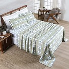 Jogo Cama Lençol Belle Queen 400 Fios Estampado 4 Peças Grid