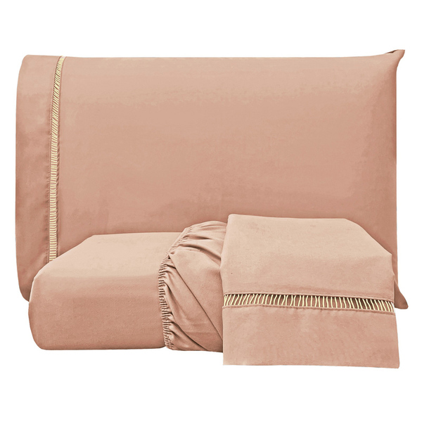 Jogo Cama Lençol Bold Queen Percal 400 Fios Acetinado C/ Pont