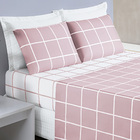 Jogo Cama Lençol Brooklyn Casal Quadriculado Micropercal 200