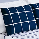 Jogo Cama Lençol Brooklyn Queen Quadriculado Micropercal 200