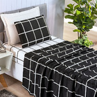 Jogo Cama Lençol Brooklyn Solteiro Quadriculado Micropercal 2