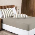 Jogo Cama Lençol Daily Casal Padrão Malha 100% Algodão Listra
