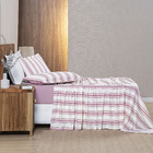 Jogo Cama Lençol Daily Casal Padrão Malha 100% Algodão Listra
