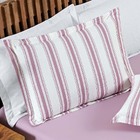 Jogo Cama Lençol Daily Queen Malha Algodão Listrado 3 Peças -