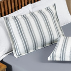 Jogo Cama Lençol Daily Queen Malha Algodão Listrado 3 Peças -