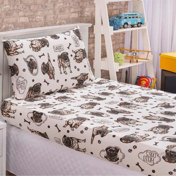 Jogo Cama Lençol Diverkids Solteiro Infantil Malha Soft 100%