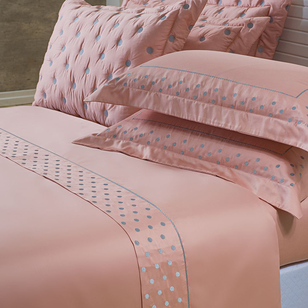 Jogo Cama Lençol Garland Casal Bordado 100% Algodão Acetinado