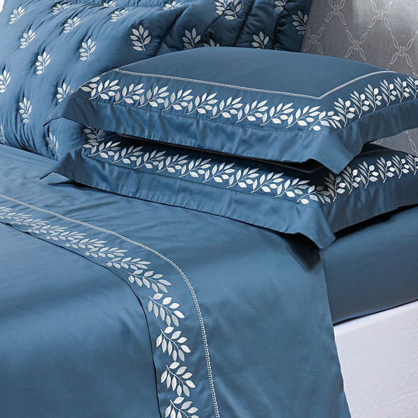 Jogo Cama Lençol Garland Casal Bordado 100% Algodão Acetinado