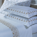 Jogo Cama Lençol Garland Queen Bordado 100% Algodão Acetinado