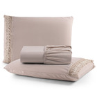 Jogo Cama Lençol Haia Casal Padrão Percal 200 Fios Algodão Gu