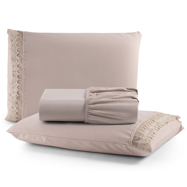 Jogo Cama Lençol Haia Casal Padrão Percal 200 Fios Algodão Gu