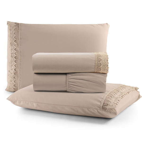 Jogo Cama Lençol Haia Casal Padrão Percal 200 Fios Algodão Gu