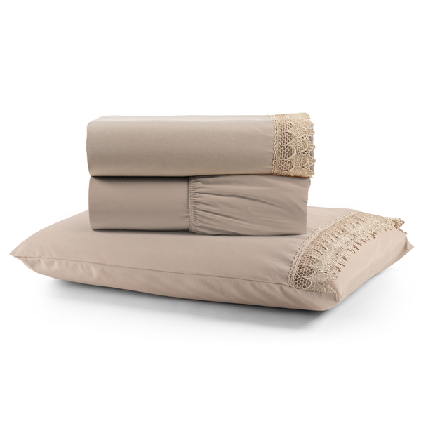 Jogo Cama Lençol Haia Solteiro Percal 200 Fios 100% Algodão G