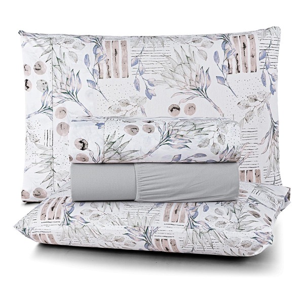 Jogo Cama Lençol Maris Casal Padrão Percalle 200 Fios Estampa