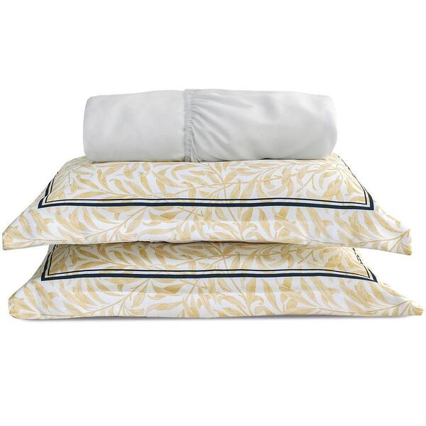 Jogo Cama Lençol Master King Percal Acetinado 400 Fios 3 Peça