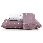 Jogo Cama Lençol Meggy Poá King Bolinhas Micropercal 200 Fios