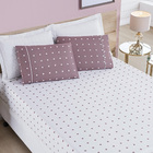 Jogo Cama Lençol Meggy Poá Queen Bolinhas Micropercal 200 Fio