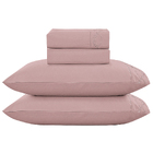 Jogo Cama Lençol Merit King Bordado Coroa De Louros Percal 30