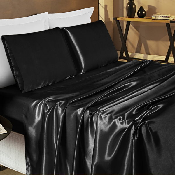 Jogo Cama Lençol Monza Casal Cetim Charmousse Brilhante 4 Peç