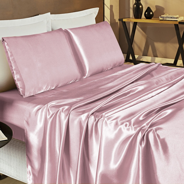 Jogo Cama Lençol Monza Queen Cetim Charmousse Brilhante 4 Peç