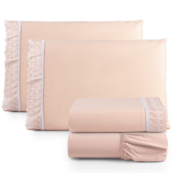 Jogo Cama Lençol Paris Casal Padrão Percal 180 Fios 100% Algo