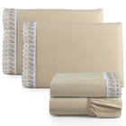 Jogo Cama Lençol Paris King Percal 180 Fios 100% Algodão Lese