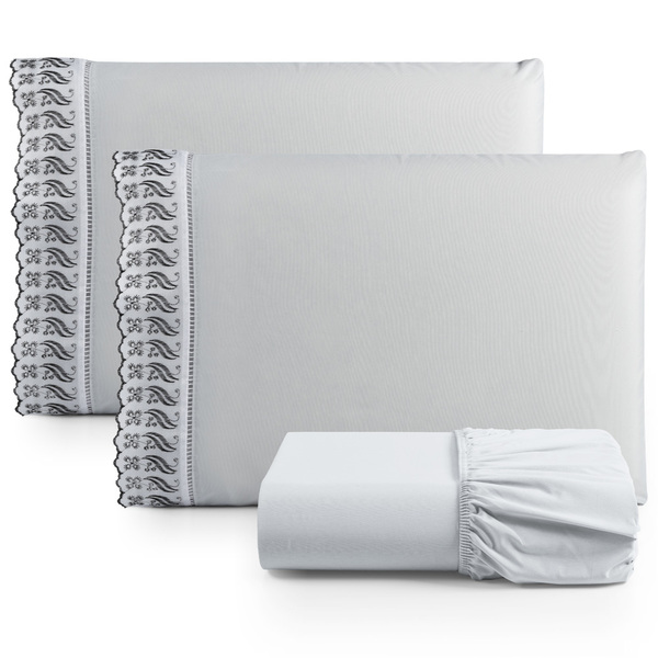 Jogo Cama Lençol Paris Queen Percal 180 Fios 100% Algodão Les