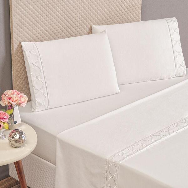 Jogo Cama Lençol Santoro Casal Padrão 4 Peças Branco