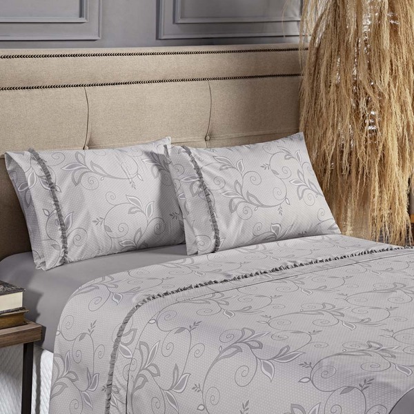 Jogo Cama Lençol Scarllet Queen Micropercal 200 Fios 4 Peças