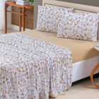 Jogo Cama Lençol Sonnet Casal Padrão Malha Estampada 100% Alg