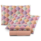 Jogo Cama Lençol Sonnet Casal Padrão Malha Estampada 100% Alg