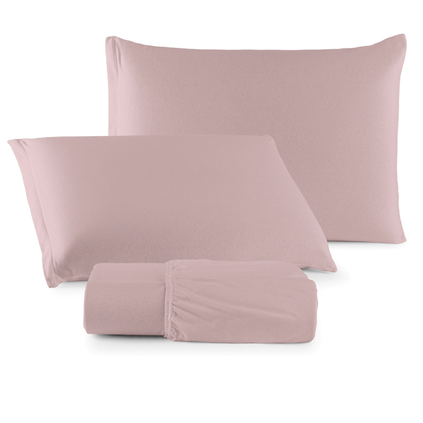 Jogo Cama Lençol Sonnet Casal Padrão Malha Lisa 100% Algodão